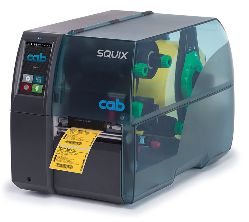 Etikettendrucker SQUIX 4M mit zentrierter Materialführung